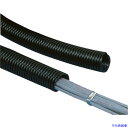 ■PANDUIT コルゲートチューブ 耐熱性ナイロン6 スリットなし 黒 CLTS25NC(8146638)