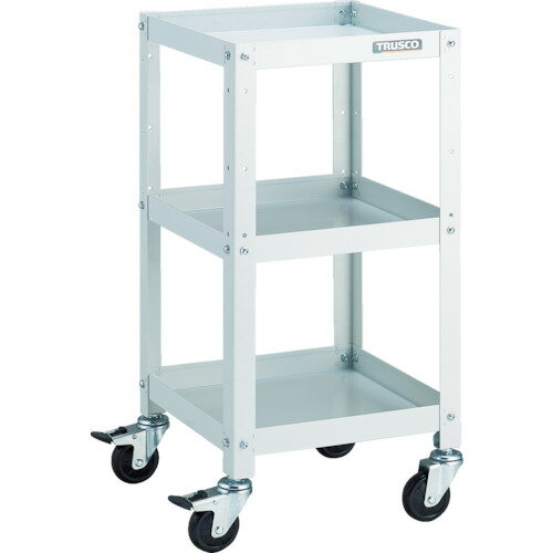 ■TRUSCO ツールワゴン ラビットワゴン 360X360 ゴム車輪 ホワイト RBW733W(8183147)