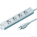 ■SANWA 工事物件タップ 抜け止めコンセント 4個口 ケーブル長3m TAPKE43(8183991)