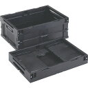 ■TRUSCO オリコン 導電性折り畳みコンテナ 30L 黒 CRS30EA(8191375)