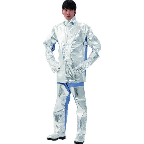 オレンジブック トラスコ中山　TRUSCO日本エンコン アルミコンビ耐熱服 上衣 〔品番:5020L〕[ 注番:8192928]特長●アラミド100%の製品よりも耐熱・耐炎性能に優れています。●柔軟でアルミ剥離が起こりにくく、着やすいうえに洗濯可能です。用途●炉前作業。●製鉄所、鉄工所、造船所などの溶接作業。●火の粉などが飛散する作業場。仕様●色：シルバー●サイズ：L●胸囲(cm)：131●着丈(cm)：81●裄丈(cm)：86●胸幅(cm)：131●袖丈(cm)：77仕様2●耐熱温度：0〜200℃材質/仕上●表地:アルミ加工生地●裏地:防炎加工綿セット内容/付属品注意●取扱説明書をよくお読みのうえ、ご使用ください。原産国（名称）日本JANコード4573416720108本体質量1.13kgオレンジブック トラスコ中山　TRUSCO日本エンコン アルミコンビ耐熱服 上衣 〔品番:5020L〕[注番:8192928][本体質量：1.13kg]《包装時基本サイズ：730×500×45》〔包装時質量：1125g〕分類》保護具》保護服・防護服》耐熱保護服☆納期情報：仕入れ先通常在庫品 (欠品の場合有り)