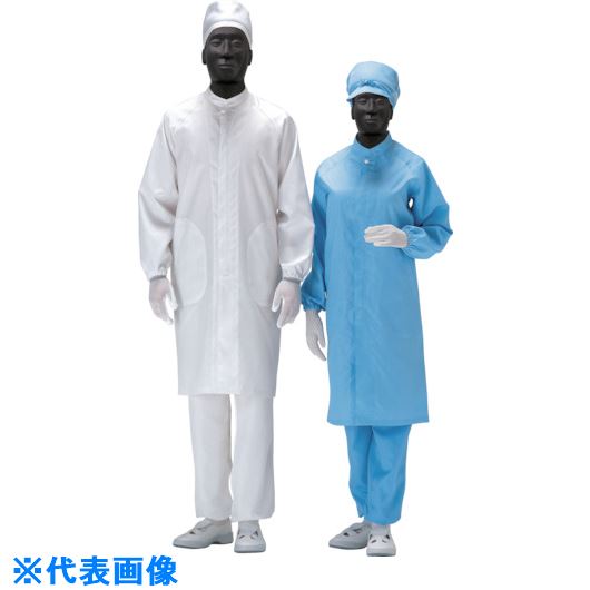 ■ミドリ安全 男女共用コート クリーンウェア ホワイト 4L C3560W4L(8259017)[送料別途お見積り][法人限定][掲外取寄]