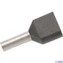 ■PANDUIT 絶縁付きフェルール端子 ツインワイヤー用 黒 500個入り FTD78−8−D FTD788D(8278731)[送料...