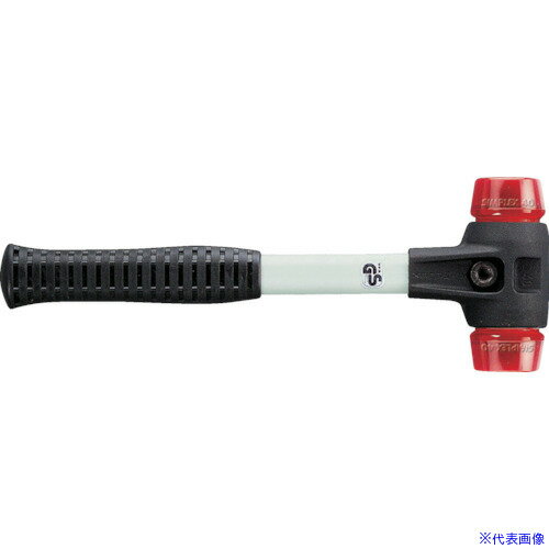■HALDER SIMPLEX プラスチックハンマー 強化型鋳鋼ハウジング、グラスファイバー製ハンドル 径(30)mm プラスティック(赤) 3706.030(8280113)[送料別途お見積り][法人限定][掲外取寄]
