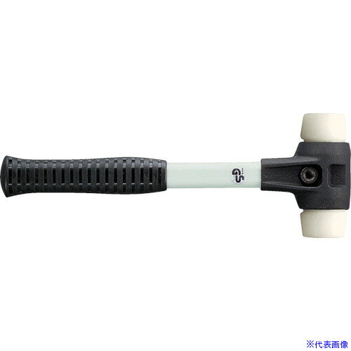 ■HALDER SIMPLEX プラスチックハンマー 強化型鋳鉄ハウジング、グラスファイバー製ハンドル 径(30)mm ナイロン(白) 3708.030(8280122)