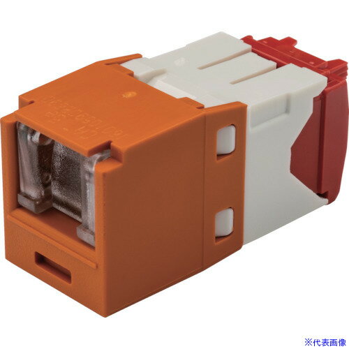 ■PANDUIT カテゴリ5E シャッター付モジュラージャック オレンジ CJH5E88TGOR(8285882)