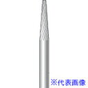 ■ナカニシ チタンコート超硬カッター テーパー先丸型 シングルカット φ3×12.7×軸φ3 8° 21296(8292938)