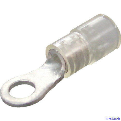 ■ニチフ 環境配慮形絶縁被覆付丸形端子R形(100個入)より線1.04～2.63外寸8mmスタッド径3.7mm TMEX23.5MCLR(8314355)