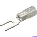 ■ニチフ 環境配慮形絶縁被覆付Y形端子Y形(100個入)より線0.3〜1.65外寸5.8mmスタッド径3.7mm TMEX1.25Y3.5CLR(8314421...