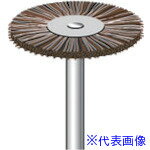 ■ナカニシ 毛ブラシ ミディアムソフト 馬毛 10本入 ホイール型 φ23×1×軸φ3 50154(8314824)