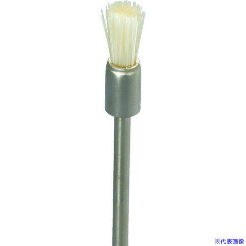■ナカニシ 毛ブラシ ハード 豚毛 10本入 エンド型 φ5×8×軸φ2.34 50312(8314836)