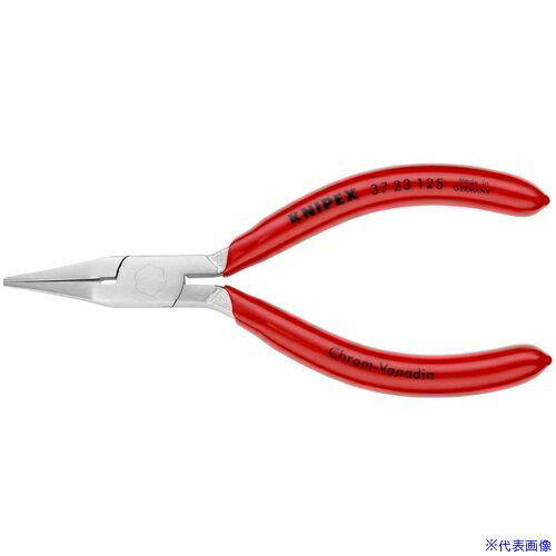 ■KNIPEX 時計細工用アジャスティングプライヤー 狭平 クロムメッキ仕上げ 3723125(8353860)
