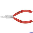 ■KNIPEX 時計細工用アジャスティングプライヤー 半丸 クロムメッキ仕上げ 3733125(8353863)