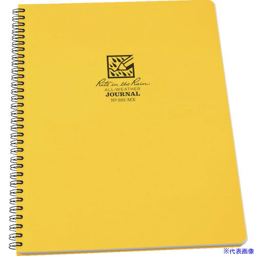 オレンジブック トラスコ中山　TRUSCORITR 【売切廃番】8 1/2X11 スパイラルノートブック ジャーナル 〔品番:393MX〕[ 注番:8353876]特長●紙に特殊なコーティングがされており、いかなる天候下でも使用できる野外作業用のメモ帳です。●紙が濡れている状態でも鉛筆、専用のペン、グリースペンシル、クレヨン、オイルパステルなどで書き込みすることが可能です。●紙が乾いている状態であれば通常のボールペンでも書き込みが可能です。●水だけでなく汗や泥などで汚れても使用可能なため、様々なシーンでご使用いただけます。仕様●色：イエロー（白地　ブルーインク）●縦(mm)：279●横(mm)：216●タイプ：ジャーナル・42枚仕様2材質/仕上セット内容/付属品注意原産国（名称）アメリカJANコード本体質量410gオレンジブック トラスコ中山　TRUSCORITR 【売切廃番】8 1/2X11 スパイラルノートブック ジャーナル 〔品番:393MX〕[注番:8353876][本体質量：410g]《包装時基本サイズ：279×222×13》〔包装時質量：380g〕分類》オフィス・住設用品》文具・事務用品》ノート☆納期情報：仕入れ先通常在庫品 (欠品の場合有り)