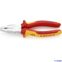 ■KNIPEX 絶縁ペンチ 1000V絶縁 コンフォートハンドル 190mm 0106190(8356474)