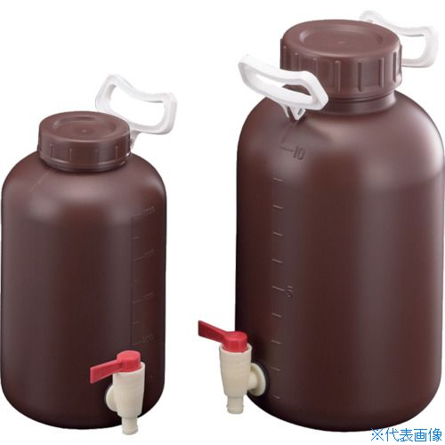 オレンジブック トラスコ中山　TRUSCOサンプラ PE取手付広口下口活栓瓶 遮光 5L 〔品番:02926〕[ 注番:8362224]特長●出し入れがしやすく、耐化学薬品にも優れた遮光性のPE瓶です。●取手とコックの付いた遮光ボトルです。用途●液体の移動、保管に便利です。●実験、工場使用。仕様●容量(ml)：5000●目盛間隔(ml)：500●直径(mm)：172●高さ(mm)：335●取手：片手●色：茶色●容量(L)：5●コックネジ山サイズ：20A仕様2●中栓付材質/仕上●ポリエチレン●本体・中栓:ポリエチレン(PE)●取手・コック:ポリプロピレン(PP)セット内容/付属品注意原産国（名称）日本JANコード4560277214761本体質量410gオレンジブック トラスコ中山　TRUSCOサンプラ PE取手付広口下口活栓瓶 遮光 5L 〔品番:02926〕[注番:8362224][本体質量：410g]《包装時基本サイズ：215×220×310》〔包装時質量：449g〕分類》研究用品》ボトル・容器》ボトル☆納期情報：仕入れ先通常在庫品 (欠品の場合有り)