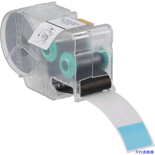 ■PANDUIT 熱転写ハンディプリンタ用セルフラミネートラベル ビニル 青 印字部縦12.7mmx横25.4mm S100X1..