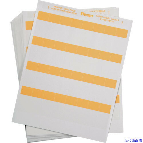 ■PANDUIT レーザープリンタ用セルフラミネートラベル ポリエステル オレンジ 印字部縦12.7mmx横25.4mm 2500枚入り S100X150YFJ S100X150YFJ(8367518)[送料別途お見積り][法人限定][メーカー取寄]