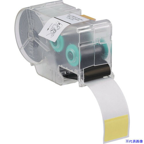 ■PANDUIT 熱転写ハンディプリンタ用セルフラミネートラベル ビニル 黄 印字部縦19....