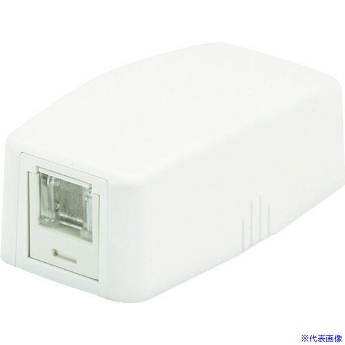 ■PANDUIT CAT5Eスプリングシャッター付きローゼットキット 1個口 白 JOQ1H500 JOQ1H500(8368101)