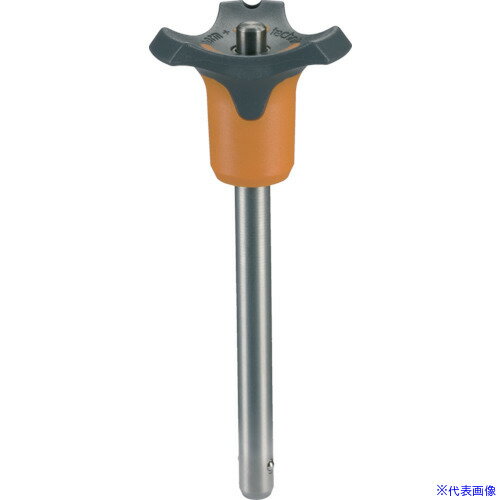 ■HALDER ボールロックピン セルフロッキング高強度型 オレンジ ピン径8ワーク最大厚20 22380.0174(8488650)[送料別途お見積り][法人限定][掲外取寄]