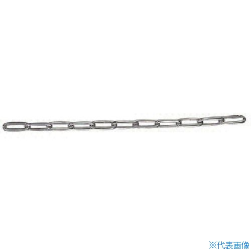 ■水本 ステンレスチェーン 30m 使用線径d7mm 内長P26mm 7A(8490230)[法人限定][直送元]