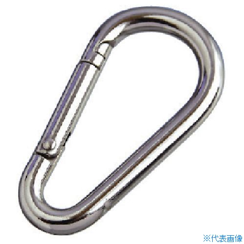 オレンジブック トラスコ中山　TRUSCO水本 ステンレス ナス型カラビナ(環なし) 線径4mm長さ45mm 〔品番:NK4A〕[ 注番:8492072]特長●チェーンの端末金具などに、ワンタッチで付け外しができます。用途●チェーン・ワイヤ・ロープ等の連結金具として、また端末の金具のジョイントに。仕様●使用荷重(kN)：0.29●D(mm)：4●L(mm)：45●S(mm)：8●W(mm)：24仕様2材質/仕上●材質：ステンレス(SUS304)●仕上げ：バレル研磨仕上げセット内容/付属品注意原産国（名称）中国JANコード4982970020911本体質量8gオレンジブック トラスコ中山　TRUSCO水本 ステンレス ナス型カラビナ(環なし) 線径4mm長さ45mm 〔品番:NK4A〕[注番:8492072][本体質量：8g]《包装時基本サイズ：45×24×4》〔包装時質量：8g〕分類》金物・建築資材》建築金物》荷役金具☆納期情報：仕入れ先通常在庫品 (欠品の場合有り)