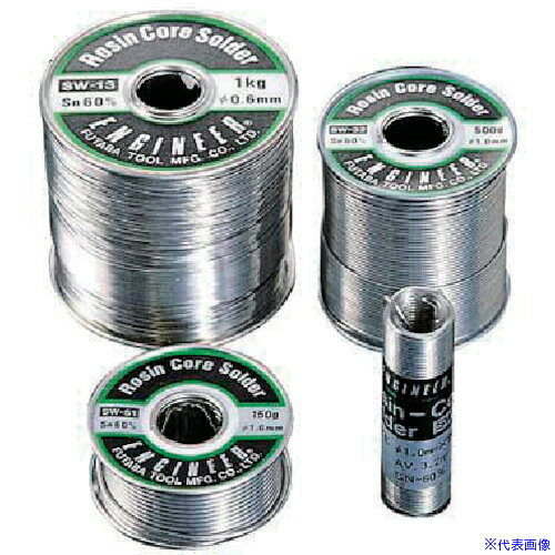 オレンジブック トラスコ中山　TRUSCOENGINEER 糸ハンダ 1.2X1Kg 〔品番:SW43〕[ 注番:8498484]特長●活性化ヤニ入りでフラックスが不要です。用途●ハンダ付け作業に。仕様●線径(mm)：1.2●融点(℃)：183〜190●成分：Sn60%、Pb40%仕様2材質/仕上●Sn60%、Pb40%セット内容/付属品注意原産国（名称）日本JANコード4989833056438本体質量1000gオレンジブック トラスコ中山　TRUSCOENGINEER 糸ハンダ 1.2X1Kg 〔品番:SW43〕[注番:8498484][本体質量：1000g]《包装時基本サイズ：67×67×63》〔包装時質量：1030g〕分類》電子機器》はんだ用品》はんだ☆納期情報：メーカー取り寄品（弊社より発送）