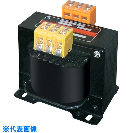 オレンジブック トラスコ中山　TRUSCOスワロー 電源トランス(降圧専用タイプ) 1000VA 〔品番:PC421000〕[ 注番:8513686]特長●産業用単相複巻トランス　ねじアップ式端子台●樹脂成形ボビンの使用により、紙巻ボビンでの湿気やホコリ等による絶縁不良等を防止できます●保護カバー取外しの手間も、ねじ脱落の心配もなく、圧着端子を入れて締めるだけで作業が完了。結線時間が約5分の1になりました●各相の端子台を入力、出力、アース、U相、V相、W相と色分けすることで一目で判別ができ、誤配線防止効果を高めます●ポップナットの採用により、ドライバーを垂直に作業可能とし、取り付け作業が素早く、確実に行えます用途●入力側の電圧を出力側の電圧に変換します。仕様●容量(kVA)：1●入力/出力(V)：440・400・380・0/220・200・0●RoHS対応●JIS規格準拠仕様2●端子ねじ(mm)；4　絶縁種類；E種材質/仕上●銅●鉄●樹脂セット内容/付属品注意原産国（名称）日本JANコード本体質量12.2kgオレンジブック トラスコ中山　TRUSCOスワロー 電源トランス(降圧専用タイプ) 1000VA 〔品番:PC421000〕[注番:8513686][本体質量：12.2kg]分類》電子機器》電気・電子部品》変圧器☆納期情報：メーカー取り寄品（弊社より発送）