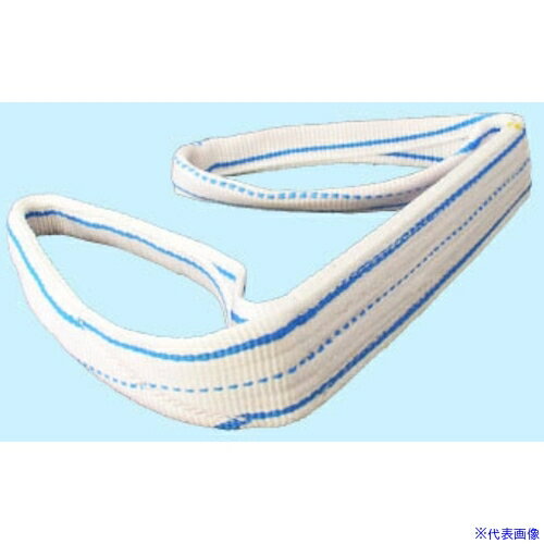 ■TESAC 耐化学薬品用スリング(JIS2等級・両端アイ形)75mm幅×2.5m PP2E75X2.5(8518247)[送料別途見積り][法人・事業所限定][掲外取寄]