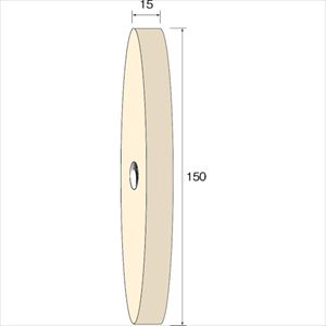 ■Minimo フェルトホイール ソフト φ150×15 NA6232(8525413)[送料別途お見積り][法人限定][掲外取寄]