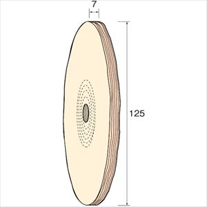 ■Minimo 綿バフホイール 仕上げ用 φ125 (2個入) NA6554(8525440)[送料別途お見積り][法人限定][掲外取寄]