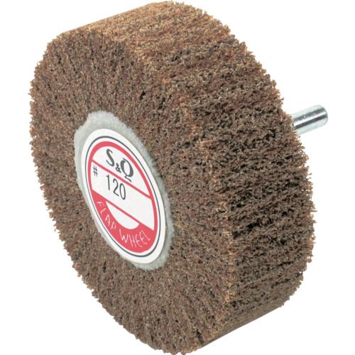 ■MURAKO 軸付ナイロンホイール 外径80幅25軸径6 #120 SQN8025(8526122)×5[送料別途見積り][法人・事業..