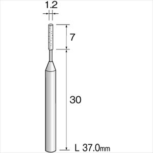 ■Minimo 精密砥石 WA砥粒#320 φ1.2 (5本入) JA3102(8527074)[送料別途お見積り][法人限定][掲外取寄]