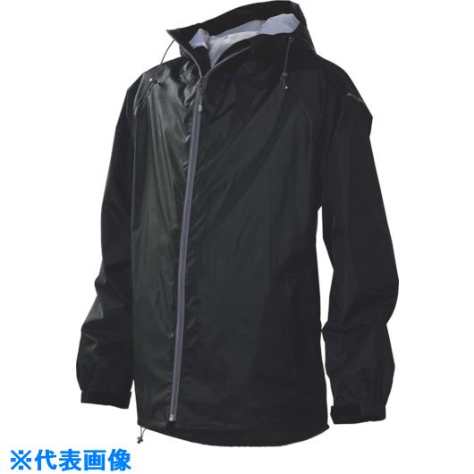 ■Makku レイントラックジャケット ブラックL AS90028L(8545714)[送料別途お見積り][法人限定][掲外取寄]