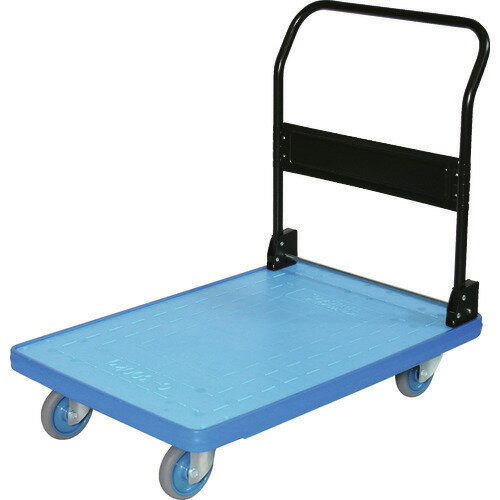 ■TRUSCO MKP樹脂製台車 折畳式 906X616 エアキャスター付 ブルー MKP301ACB(8555513)[法人限定][直送元]