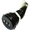 ■TRUSCO ダイヤル錠 丸型 Φ31.6 ブラック DLCA306(8555878)