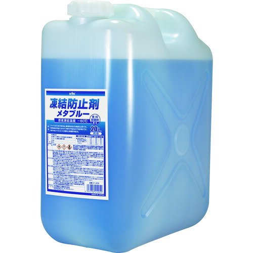 オレンジブック トラスコ中山　TRUSCOKYK 凍結防止剤メタブルー 20L ポリ缶タイプ 〔品番:41205〕[ 注番:8557552]特長●マイナス60℃まで凍らない極寒地対応の凍結防止剤です。●爽やかなシトラスミントの香料と除菌剤を配合しています。●使用地域の気温に合わせて希釈可能です。用途●仮設トイレや車両用トイレ等の凍結防止、除菌、芳香に。仕様●容量(ml)：20000●容器タイプ：ポリ容器●容量(L)：20仕様2●抽入用ノズル付（20Lタイプ）材質/仕上●メタノール、防錆剤、香料セット内容/付属品注意原産国（名称）日本JANコード4972796412052本体質量20kgオレンジブック トラスコ中山　TRUSCOKYK 凍結防止剤メタブルー 20L ポリ缶タイプ 〔品番:41205〕[注番:8557552][本体質量：20kg]《包装時基本サイズ：180×350×410》〔包装時質量：21kg〕分類》環境改善用品》寒さ対策用品》解氷剤・融雪剤☆納期情報：仕入れ先通常在庫品 (欠品の場合有り)