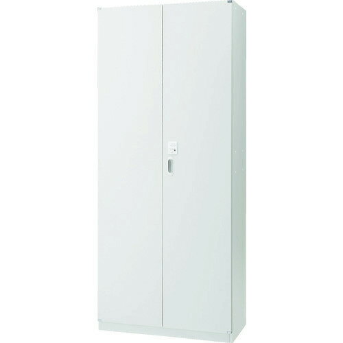 ■TRUSCO ユニット型壁面書庫 両開き 下置き専用 H2160 アジャスター付 ダイヤル錠 ホワイト UHW21BD(8557809)[法人限定][直送元]