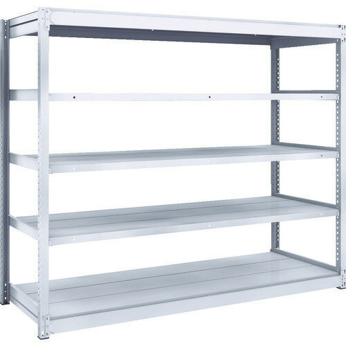 ■TRUSCO TUG型軽中量ボルトレス棚 200kg 単体型 1840×624×H1500 5段 TUG20056L5(8557919)[法人限定][直..