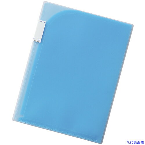 ■LIHIT A4 6ポケットホルダー 青 F34128(8559695)[送料別途お見積り][法人限定][掲外取寄]