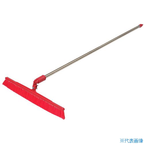 ■BURRTEC バーキュートプラス 衛生管理用ほうき クネットタイプ幅広 ハード 赤 BCP45K-BH40HR 450×1130mm 63111101(8563071)[送料別途お見積り][法人限定][メーカー取寄]