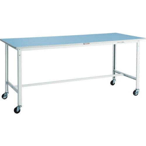 ■TRUSCO 軽荷重作業台(125kg)BE型 1800X600XH809 φ75キャスター付 ホワイト色 BER1860C75W(8563753)[法..