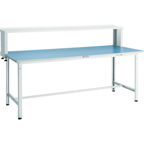 ■TRUSCO 軽荷重作業台(250kg)BE型 1800X750XH1044(全高) 上棚付 ダークグレー色 BER1875YURB(8563885)[法人限定][直送元] 1