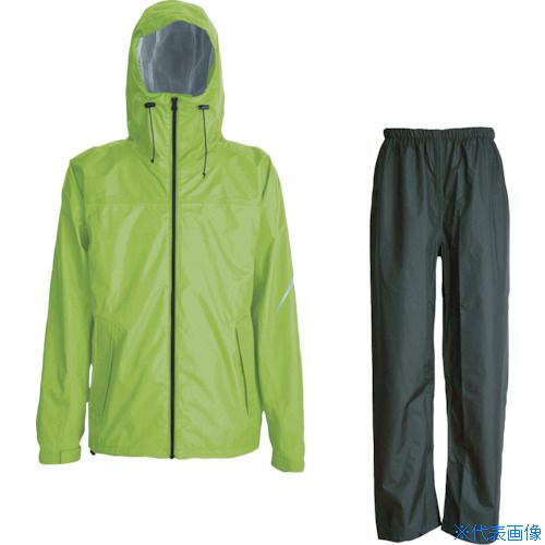 ■TRUSCO コンフォートレインスーツ ライム L TRW344084L(8564307)