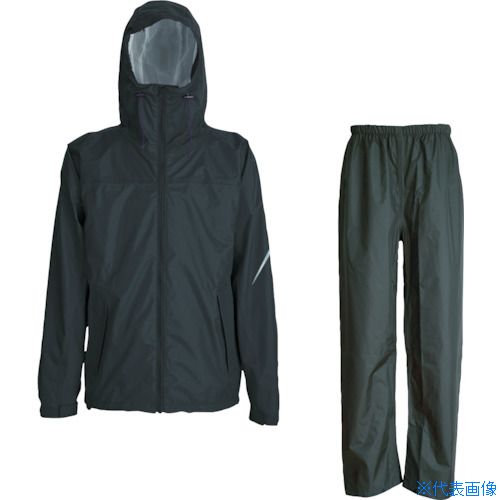 ■TRUSCO コンフォートレインスーツ ブラック 3L TRW3440913L(8564315)