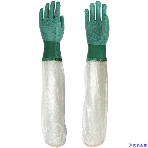 ■ビニスター 腕カバー付手袋 ビニスター腕カバー付竹 M 615M(8571847)