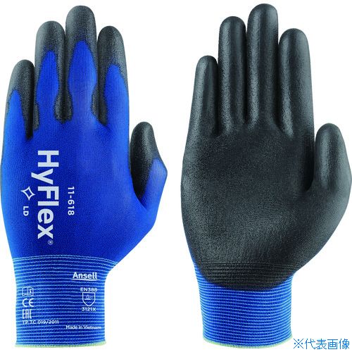 ■Ansell ウレタン背抜手袋 ハイフレックス 11−618 Lサイズ 116189(8580659)