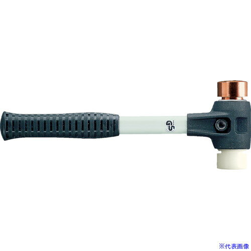 ■HALDER SIMPLEX プラスチックハンマー 強化型鋳鉄ハウジング、グラスファイバー製ハンドル 径(40)mm 銅・ナイロン(白) 3748.040(8599689)