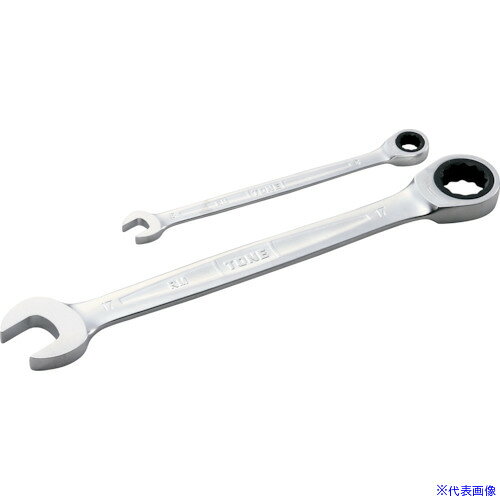 Wrenches - ■TONE ラチェットメガネレンチ 対辺寸法10mm RM10HP(8642785)[送料別途見積り][法人・事業所限定][掲外取寄]